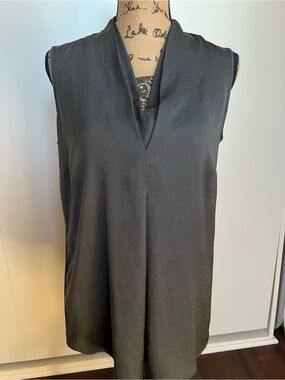 CAbi Slate Gray Sleeveless V-Neck Tunic Style #3786.